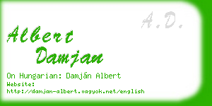 albert damjan business card