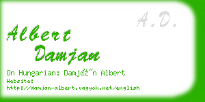 albert damjan business card